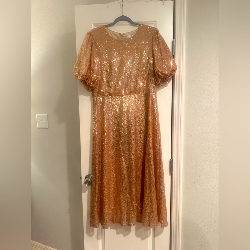 Gold Sequin Dress